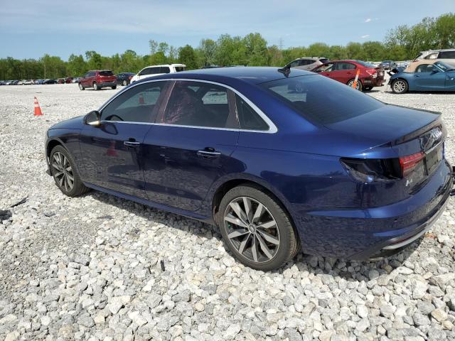 WAUABAF47MA025151 - 2021 AUDI A4 PREMIUM 40 BLUE photo 2