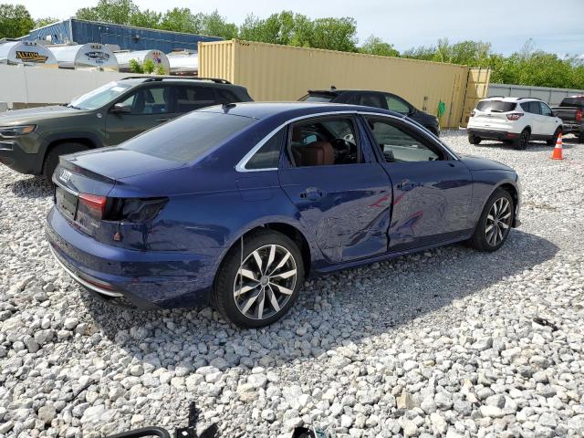 WAUABAF47MA025151 - 2021 AUDI A4 PREMIUM 40 BLUE photo 3