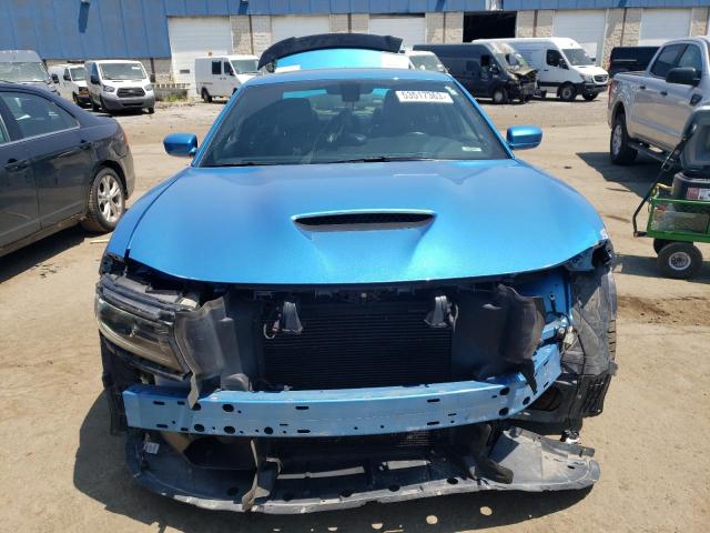 2C3CDXGJ7KH519283 - 2019 DODGE CHARGER SCAT PACK BLUE photo 5