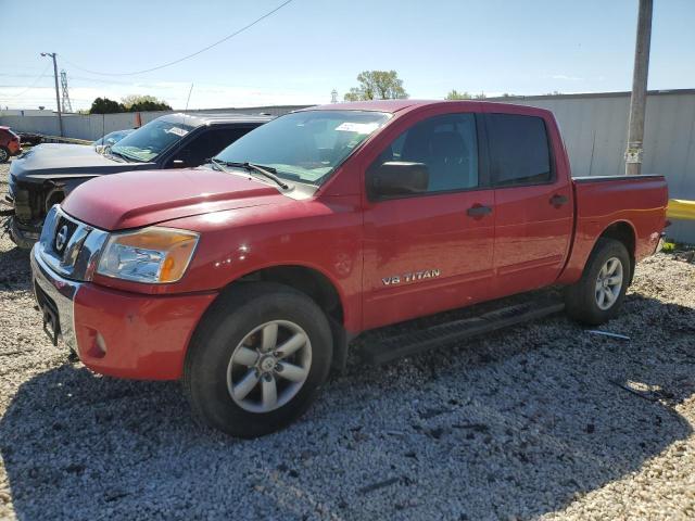 1N6AA0EC4BN315326 - 2011 NISSAN TITAN S RED photo 1