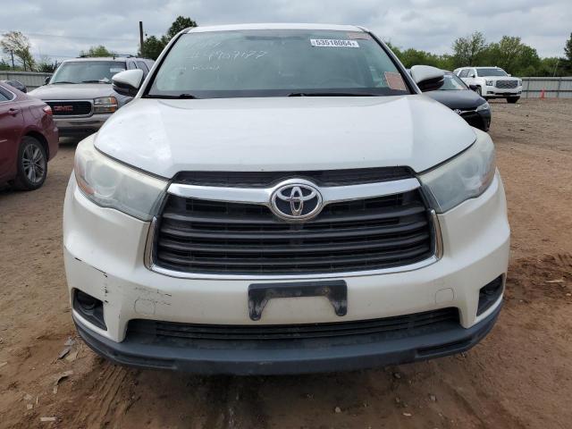 5TDBKRFH4FS115436 - 2015 TOYOTA HIGHLANDER LE WHITE photo 5