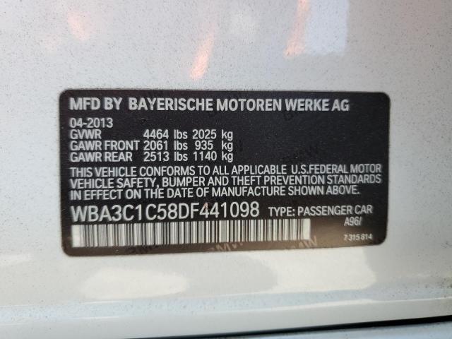 WBA3C1C58DF441098 - 2013 BMW 328 I SULEV WHITE photo 13