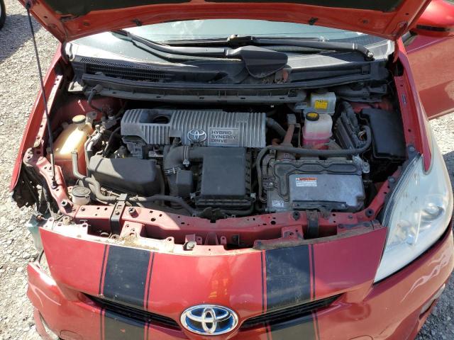 JTDKN3DU5C0333727 - 2012 TOYOTA PRIUS BURGUNDY photo 11