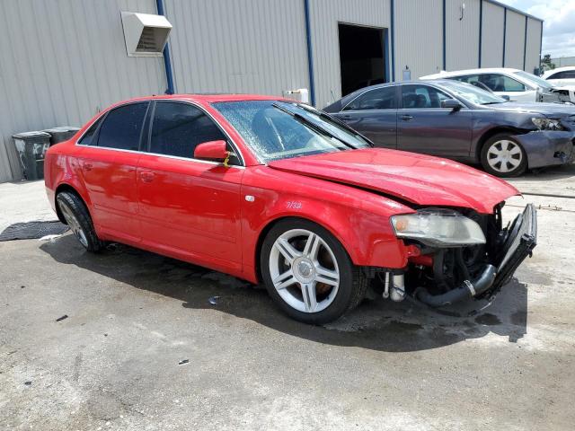 WAUAF78E08A085808 - 2008 AUDI A4 2.0T RED photo 4
