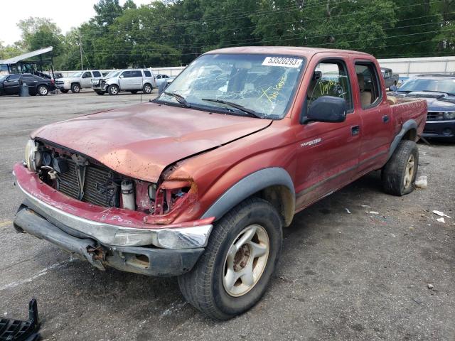 5TEGN92N92Z139379 - 2002 TOYOTA TACOMA DOUBLE CAB PRERUNNER RED photo 1