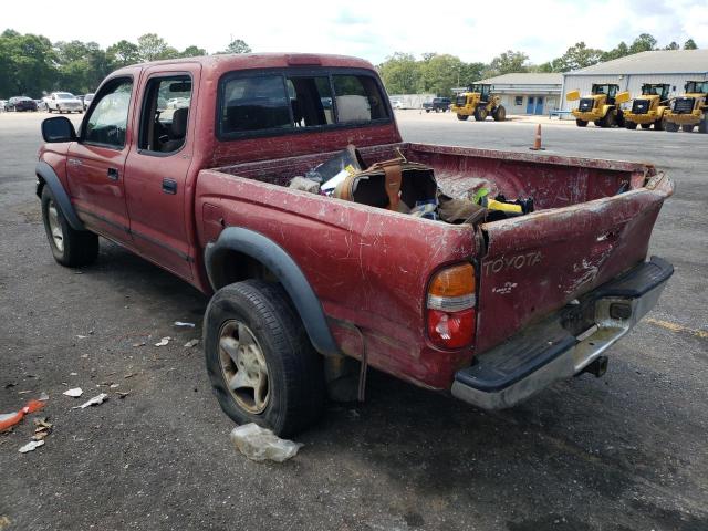 5TEGN92N92Z139379 - 2002 TOYOTA TACOMA DOUBLE CAB PRERUNNER RED photo 2