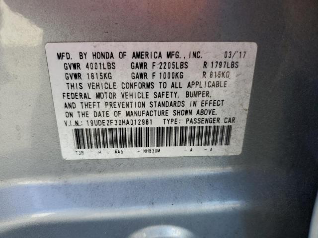 19UDE2F30HA012981 - 2017 ACURA ILX BASE WATCH PLUS SILVER photo 12