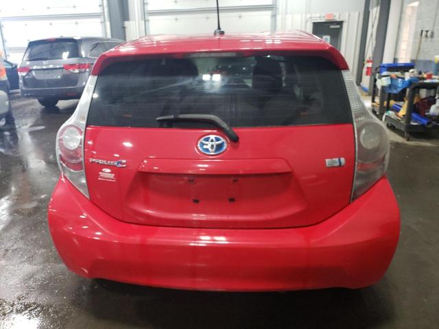 JTDKDTB39C1500761 - 2012 TOYOTA PRIUS C RED photo 6