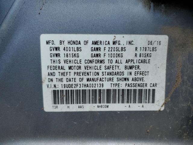 19UDE2F37HA002139 - 2017 ACURA ILX BASE WATCH PLUS SILVER photo 13