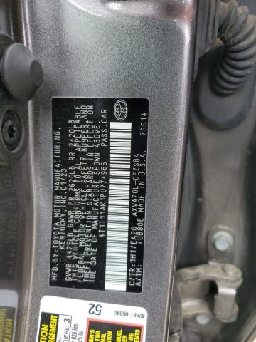 4T1T11AK1PU774966 - 2023 TOYOTA CAMRY SE NIGHT SHADE GRAY photo 13