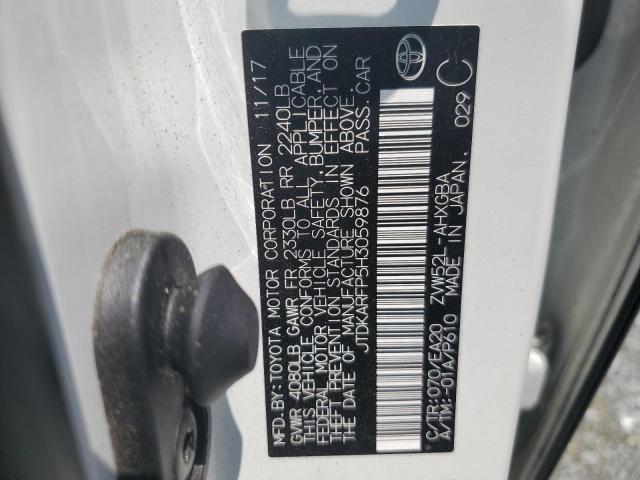 JTDKARFP5H3059876 - 2017 TOYOTA PRIUS PRIM 白色 照片 12