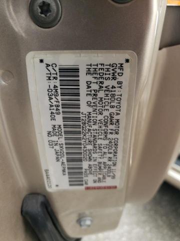 JT2BG22K2Y0430020 - 2000 TOYOTA CAMRY CE TAN photo 12