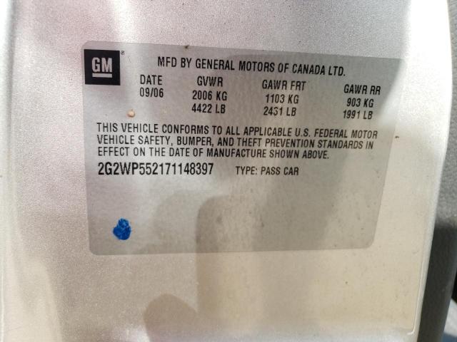 2G2WP552171148397 - 2007 PONTIAC GRAND PRIX 银色 照片 12