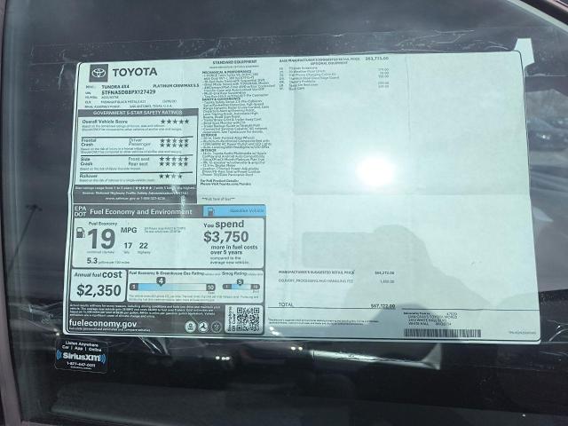 5TFNA5DB8PX127429 - 2023 TOYOTA TUNDRA CREWMAX PLATINUM შავი ფოტო 13