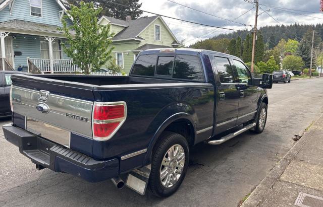 1FTPW14V89FA44122 - 2009 FORD F150 SUPERCREW BLUE photo 4