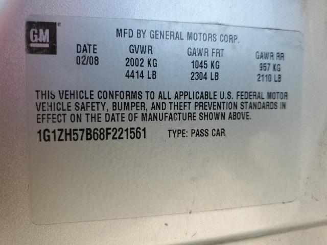 1G1ZH57B68F221561 - 2008 CHEVROLET MALIBU 1LT SILVER photo 13