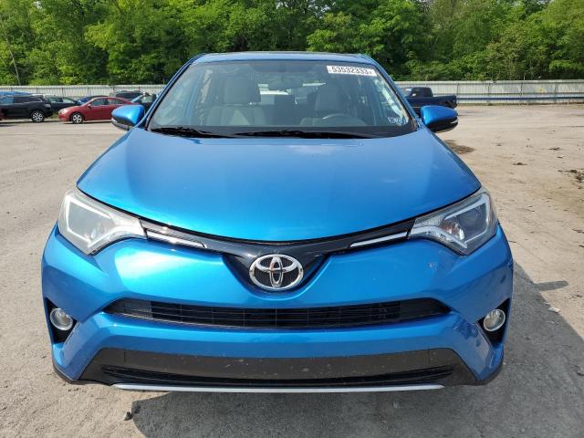 2T3RFREV4GW511876 - 2016 TOYOTA RAV4 XLE BLUE photo 5