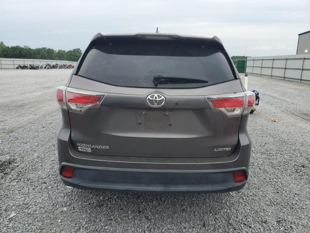 5TDYKRFHXGS138506 - 2016 TOYOTA HIGHLANDER LIMITED GRAY photo 6