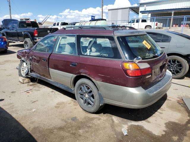 4S3BH6755Y7636325 - 2000 SUBARU LEGACY OUTBACK AWP 勃艮第红 照片 2