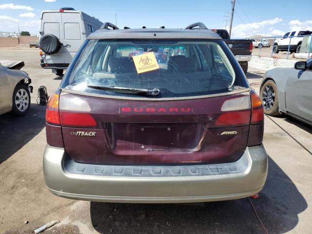 4S3BH6755Y7636325 - 2000 SUBARU LEGACY OUTBACK AWP 勃艮第红 照片 6