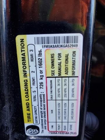 1FM5K8AR3KGA52949 - 2019 FORD EXPLORER POLICE INTERCEPTOR 黑色 照片 13