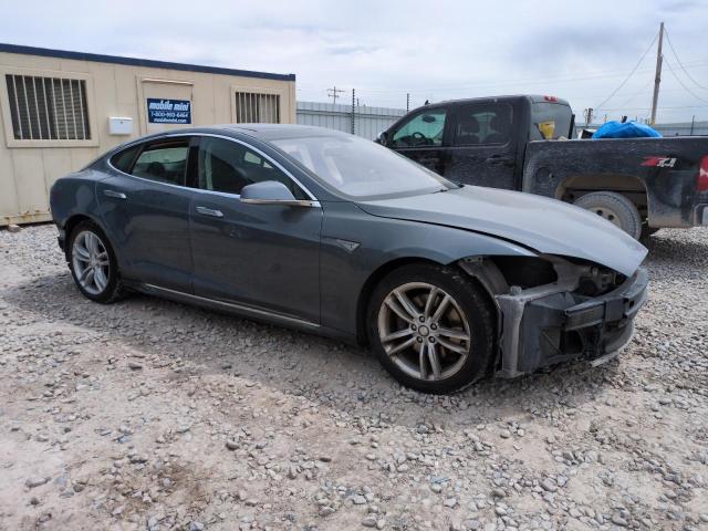 5YJSA1BG6DFP04894 - 2013 TESLA MODEL S GRAY photo 4