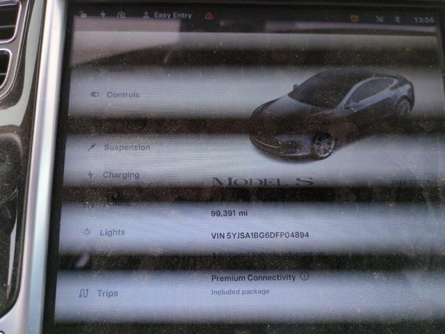 5YJSA1BG6DFP04894 - 2013 TESLA MODEL S GRAY photo 9