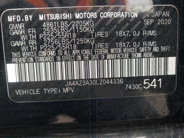 JA4AZ3A30LZ044336 - 2020 MITSUBISHI OUTLANDER SE BLACK photo 13