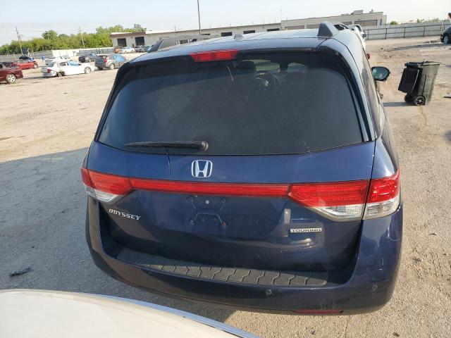 5FNRL5H97EB079402 - 2014 HONDA ODYSSEY TOURING BLUE photo 6