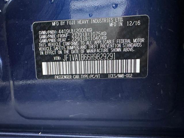 JF1VA1B66H9829291 - 2017 SUBARU WRX BLUE photo 10