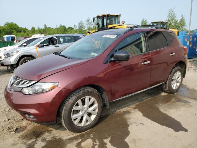 JN8AZ1MW2CW213147 - 2012 NISSAN MURANO S BURGUNDY photo 1