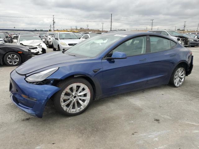 5YJ3E1EA1NF144719 - 2022 TESLA MODEL 3 BLUE photo 1