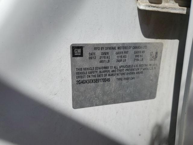 2G4GK5EX5E9170049 - 2014 BUICK REGAL 白色 照片 12
