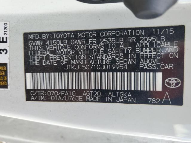 JTKJF5C71GJ019954 - 2016 TOYOTA SCION TC Ağ foto 12