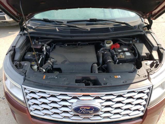 1FM5K8HT6JGA51701 - 2018 FORD EXPLORER PLATINUM MAROON photo 12