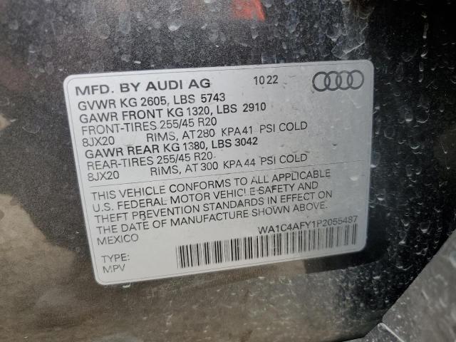 WA1C4AFY1P2055487 - 2023 AUDI SQ5 PRESTIGE GRAY photo 13
