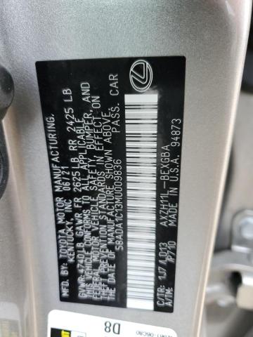 58ADA1C13MU009836 - 2021 LEXUS ES 300H SILVER photo 12