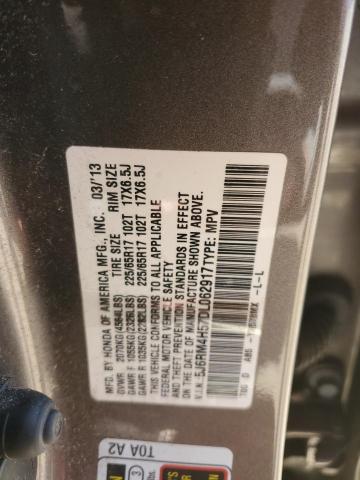 5J6RM4H57DL062917 - 2013 HONDA CR-V EX თაფლისფერი ფოტო 13