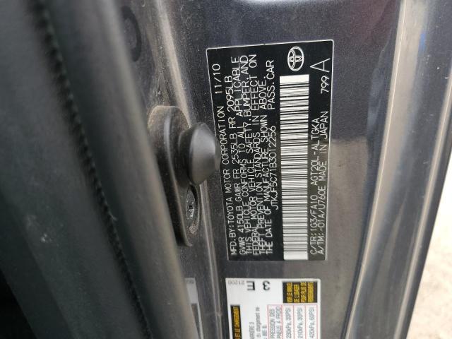 JTKJF5C71B3012256 - 2011 TOYOTA SCION TC ნაცრისფერი ფოტო 12