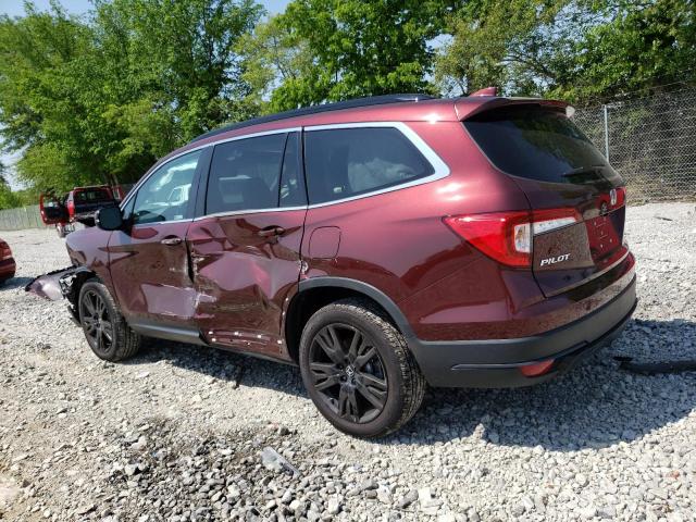 5FNYF6H20NB092777 - 2022 HONDA PILOT SE BURGUNDY photo 2