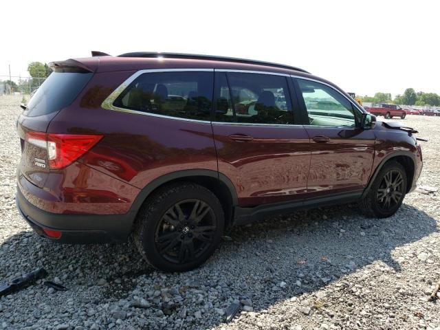 5FNYF6H20NB092777 - 2022 HONDA PILOT SE BURGUNDY photo 3