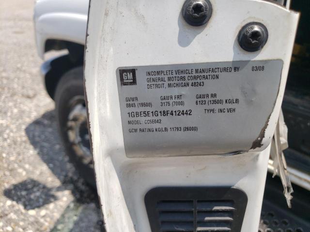 1GBE5E1G18F412442 - 2008 CHEVROLET C5500 C5E042 WHITE photo 10