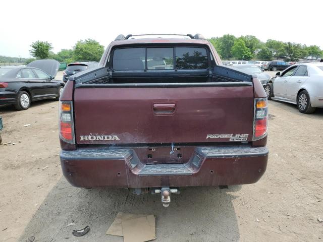 2HJYK16517H533532 - 2007 HONDA RIDGELINE RTL BURGUNDY photo 6