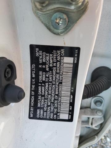 SHHFK7H41JU228093 - 2018 HONDA CIVIC SPORT 白色 照片 12