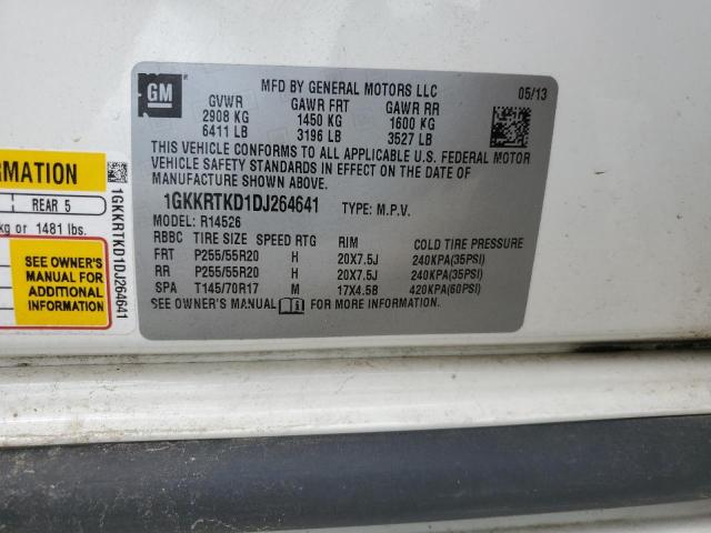 1GKKRTKD1DJ264641 - 2013 GMC ACADIA DENALI Ağ foto 13