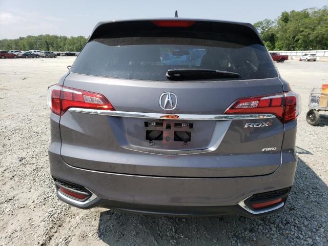 5J8TB4H50JL014996 - 2018 ACURA RDX TECHNOLOGY GRAY photo 6