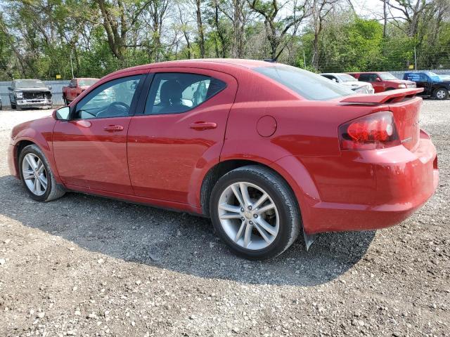 1B3BD1FG6BN534845 - 2011 DODGE AVENGER MAINSTREET RED photo 2