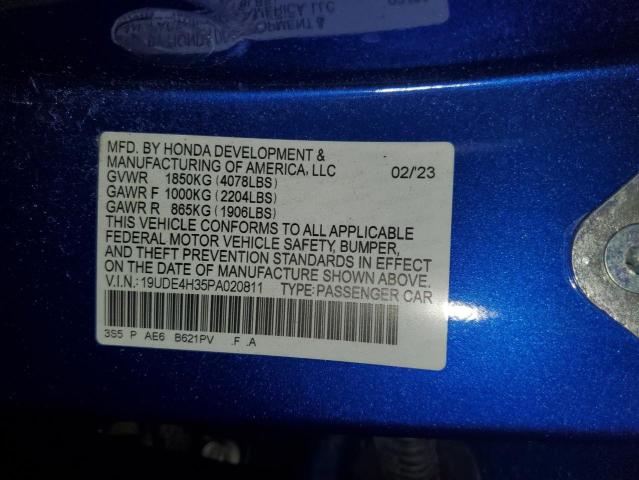 19UDE4H35PA020811 - 2023 ACURA INTEGRA A-SPEC BLUE photo 13