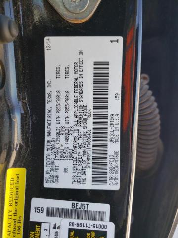 5TFRM5F11FX086461 - 2015 TOYOTA TUNDRA DOUBLE CAB SR/SR5 BLACK photo 12