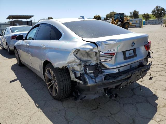 WBA4J3C51KBL04935 - 2019 BMW 430XI GRAN COUPE SILVER photo 2